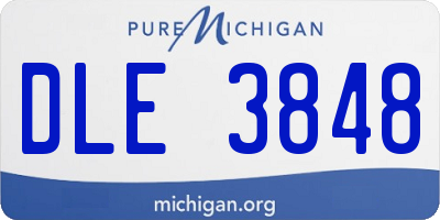 MI license plate DLE3848