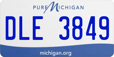 MI license plate DLE3849