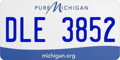 MI license plate DLE3852
