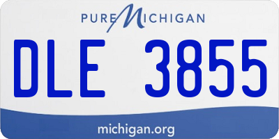 MI license plate DLE3855