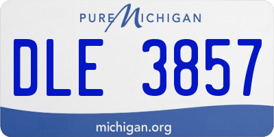 MI license plate DLE3857