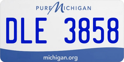 MI license plate DLE3858
