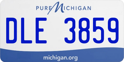 MI license plate DLE3859