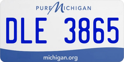 MI license plate DLE3865