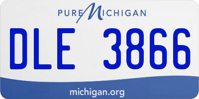 MI license plate DLE3866