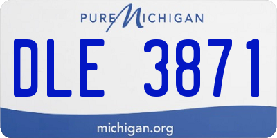 MI license plate DLE3871