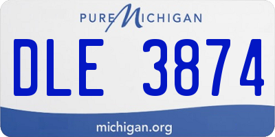 MI license plate DLE3874