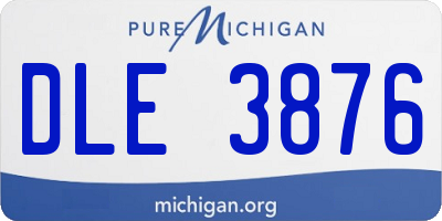 MI license plate DLE3876