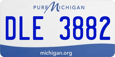 MI license plate DLE3882
