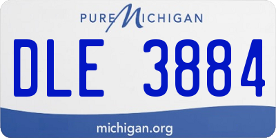 MI license plate DLE3884
