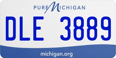 MI license plate DLE3889
