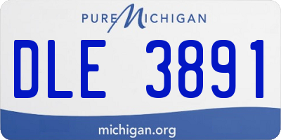 MI license plate DLE3891
