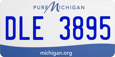 MI license plate DLE3895