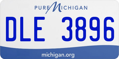 MI license plate DLE3896