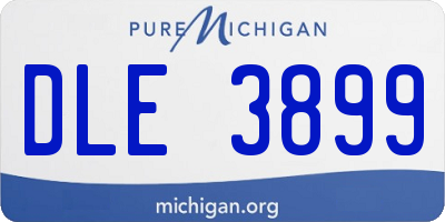 MI license plate DLE3899