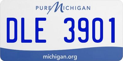 MI license plate DLE3901