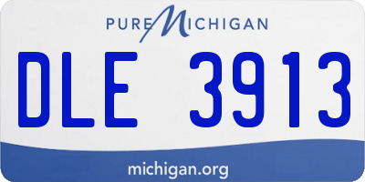 MI license plate DLE3913