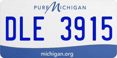 MI license plate DLE3915