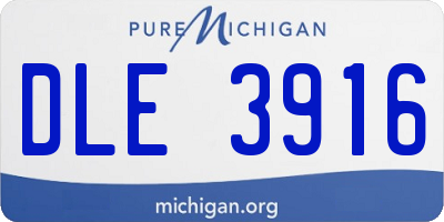 MI license plate DLE3916