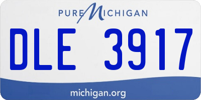MI license plate DLE3917