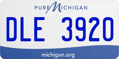 MI license plate DLE3920
