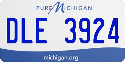 MI license plate DLE3924