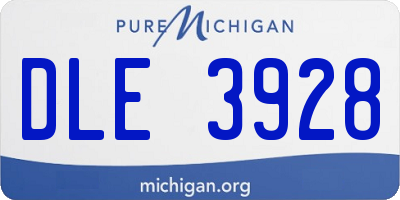 MI license plate DLE3928
