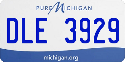 MI license plate DLE3929