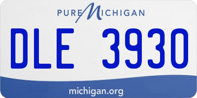 MI license plate DLE3930