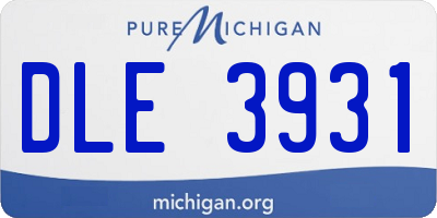 MI license plate DLE3931