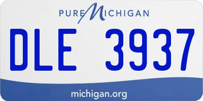 MI license plate DLE3937