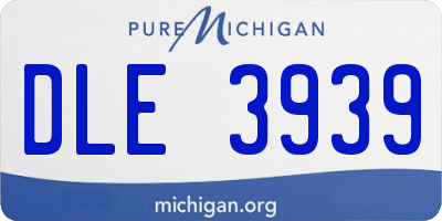 MI license plate DLE3939