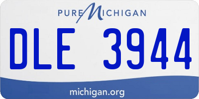 MI license plate DLE3944