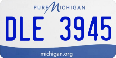 MI license plate DLE3945