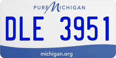 MI license plate DLE3951