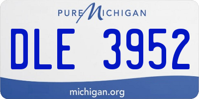MI license plate DLE3952
