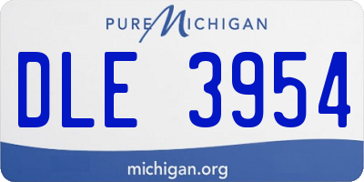 MI license plate DLE3954