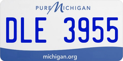 MI license plate DLE3955