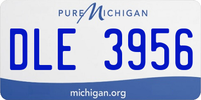 MI license plate DLE3956