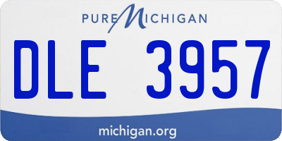 MI license plate DLE3957