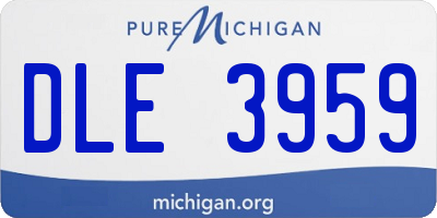 MI license plate DLE3959