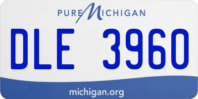 MI license plate DLE3960