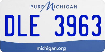 MI license plate DLE3963