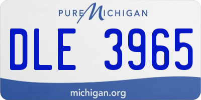 MI license plate DLE3965