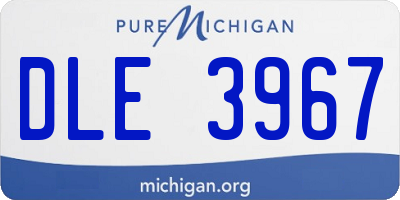 MI license plate DLE3967