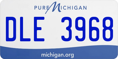 MI license plate DLE3968
