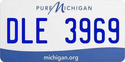 MI license plate DLE3969