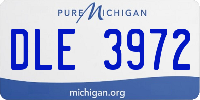 MI license plate DLE3972