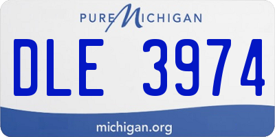 MI license plate DLE3974