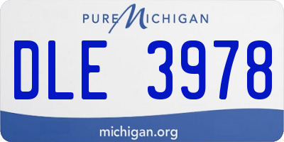 MI license plate DLE3978